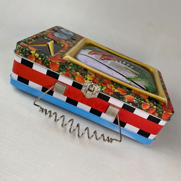 *RARE* Vintage WIZARD OF OZ "RUBY SLIPPERS" Television Tin LUNCH BOX! Vandor TV - Picture 7 of 14